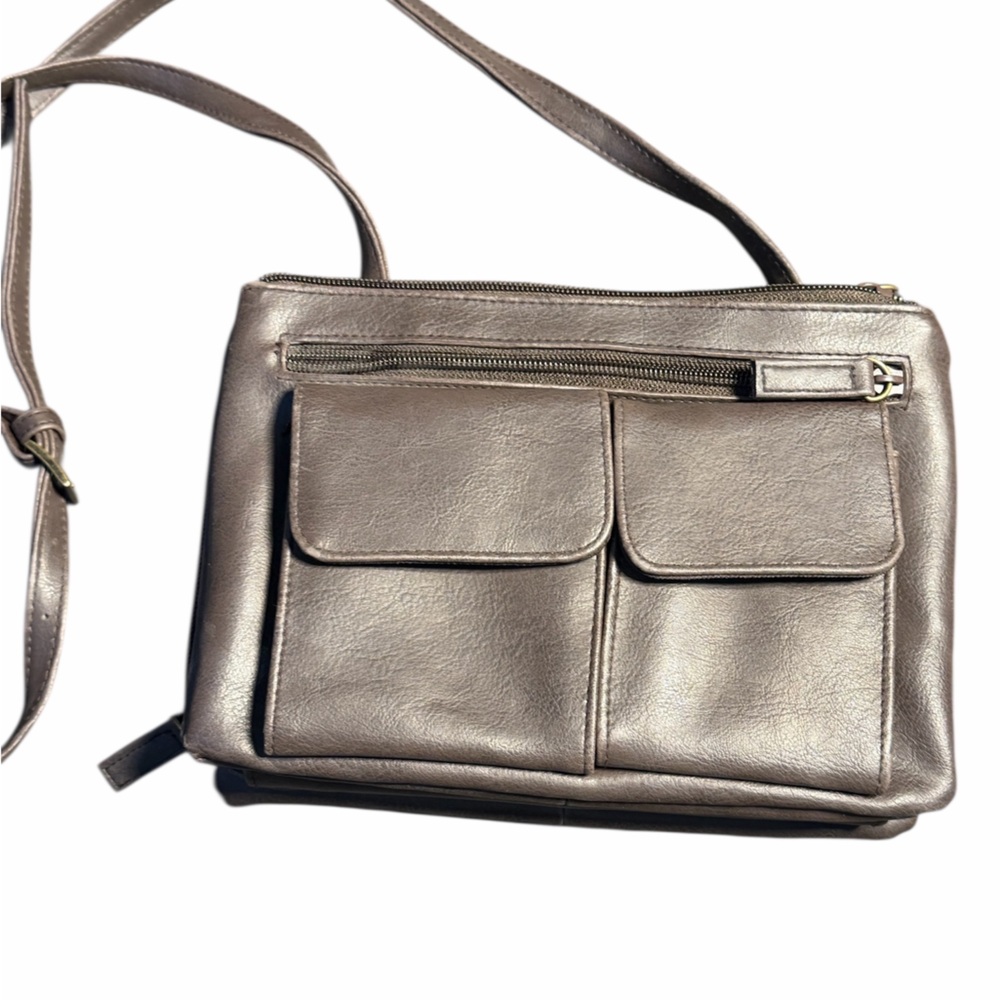 Dark Brown Crossbody Organizer Bag - Picture 1 of 6